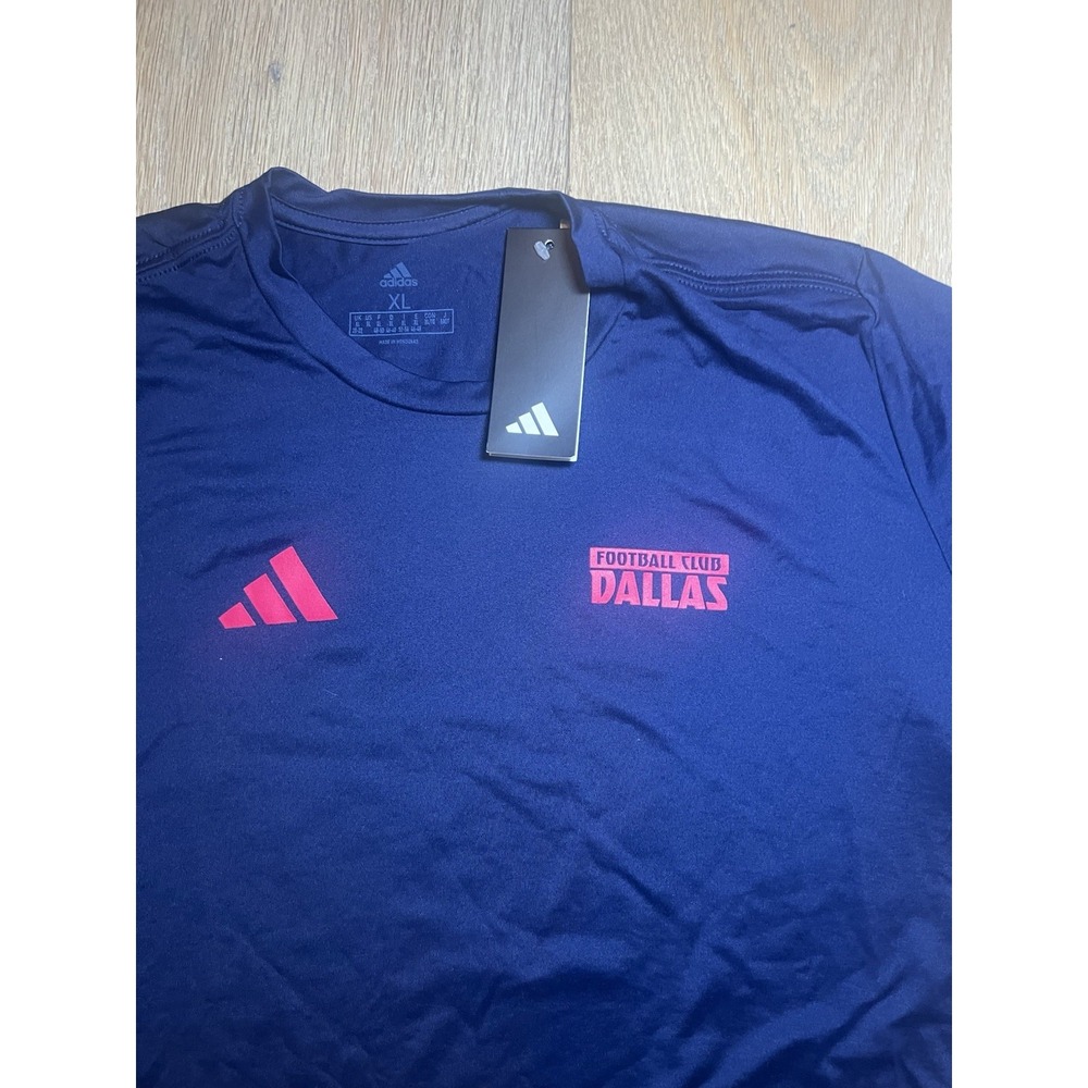 Adidas Womens FC‎ Dallas Pre-Game Short Sleeve Soccer T-Shirt,Navy Blue/XL